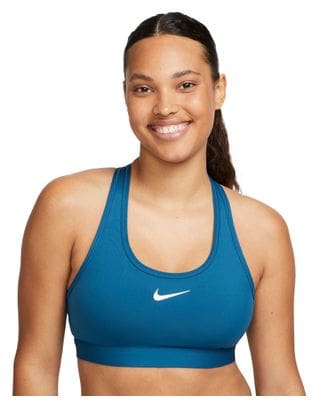 Nike Swoosh Medium Support Bra Blau