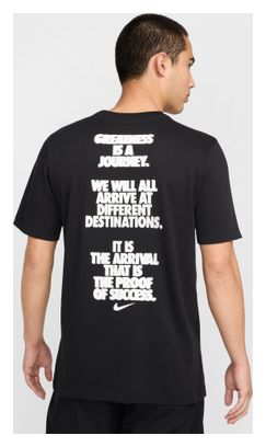 Heren Nike Dri-Fit Verbiage Zwart T-Shirt