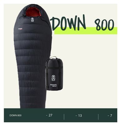 Sac de Couchage Duvets DOWN 800 Noir