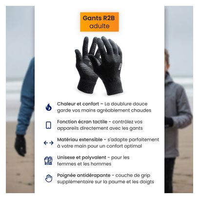 Gants Hiver R2B Gants tactiles Pour hommes et femmes
