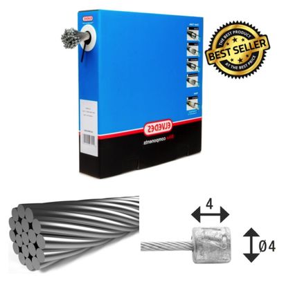 Elvedes Kit of 100 Gear Cable 2250 1x19 Stainless 1.1 with Head N4x4