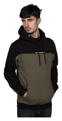 SWEAT STAYSTRONG CUT OFF HOODY BLACK / ARMY GREEN