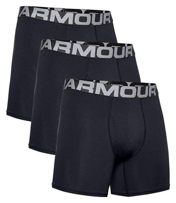 Under Armour Charged Cotton 15cm (3er Pack) Boxershorts Schwarz
