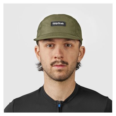 GripGrab 5 Panel Olive Cap