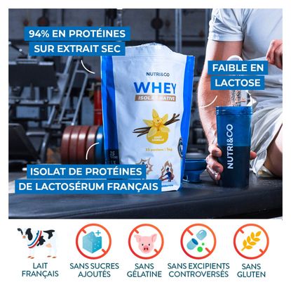 Protéines Whey Isolate Native Vanille