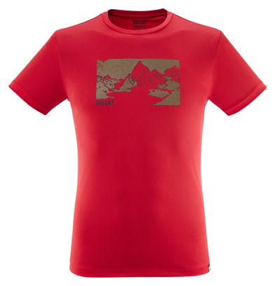 Men's Millet Wanaka Fast rood t-shirt