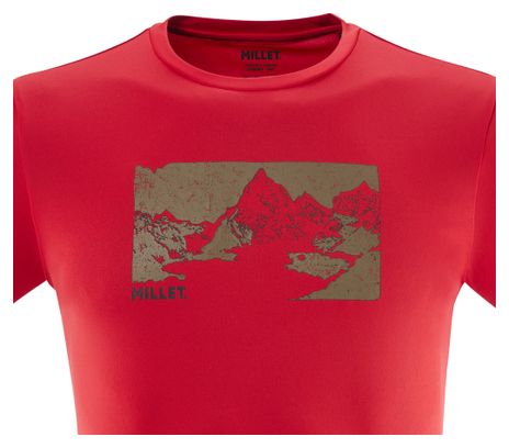 Men's Millet Wanaka Fast rood t-shirt