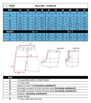 Pantacourt randonnée femme Kilpi OTARA-W