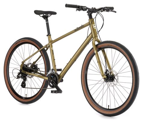 City Bike Fitness Kona Dew Shimano Altus 8V 650mm verde oliva 2023