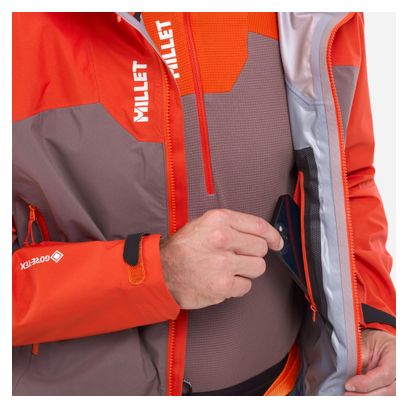 Millet Kamet Gore-Tex waterdichte jas voor heren, oranje