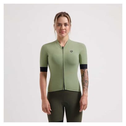 Maillot Manches Courtes Velo Rogelli Signature - Femme - Verte