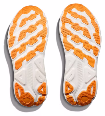 Hoka Clifton 9 Running Shoes Large 2E Blue/Orange Men's
