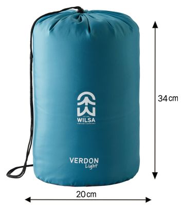 Sac de Couchage Loisir Verdon Lite Gris et bleu Droit