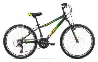 Vélo ROMET JUNIOR 24 pouces RAMBLER 24 noir et vert