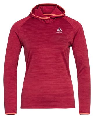 Sweat à Capuche Femme Odlo Run Easy Warm Rouge 