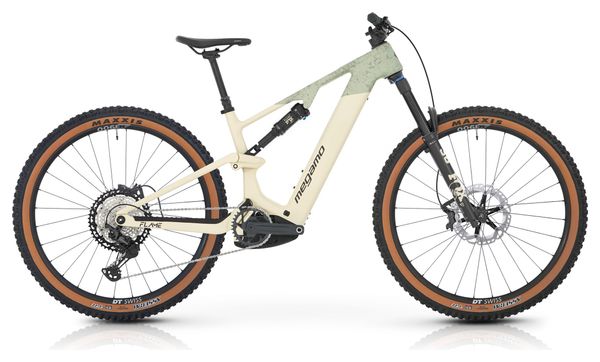 Megamo Flame CRB 05 Shimano Deore XT 12V 800 Wh 29'' Forest Full Suspension Electric Mountain Bike - Beige/Green 2026