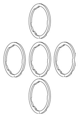 Distanziali per Campagnolo Bora WTO 33 Corpo Cassetta HG11 (x5)