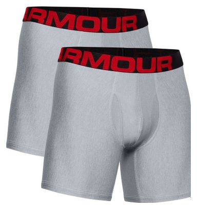 Under Armour Tech 15cm Boxerjock (Set van 2) Grijs