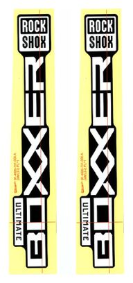 Kit Stickers pour Fourche RockShox BoXXer 27.5/29'' Argent Noir