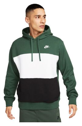 Sweat à Capuche Nike Club+ Color Block Vert