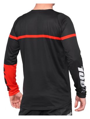 Maillot Manches Longues 100% R-Core Noir / Rouge