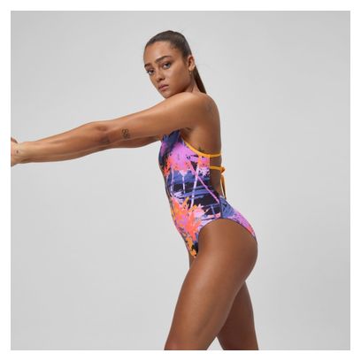Speedo Eco+ Allov Dig Lattice Tie-Back Costume da bagno donna Multicolore