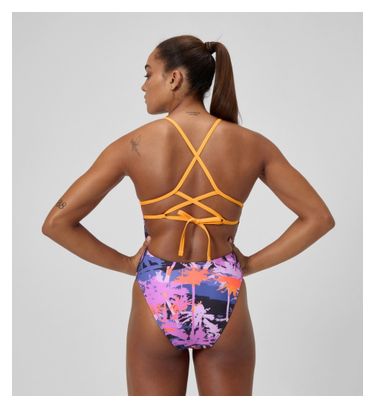 Speedo Eco+ Allov Dig Lattice Tie-Back Costume da bagno donna Multicolore