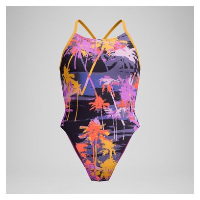 Speedo Eco+ Allov Dig Lattice Tie-Back Costume da bagno donna Multicolore