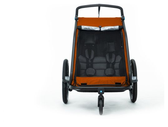 Cube Double CMPT Kids Trailer Orange Grey