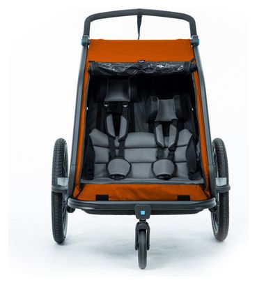Cube Double CMPT Kids Trailer Orange Grey