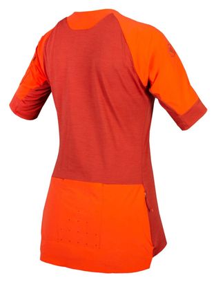 Maillot Manches Courtes Endura GV500 Femme Rouge
