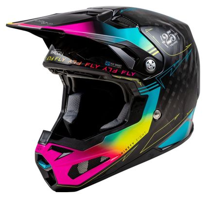 Casque intégral Fly Racing Fly Formula S Carbon Legacy Noir / Bleu electrique / Fushia