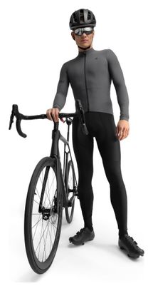 Maillot vélo thermique manches longues homme Cyclisme M7 Sampeyre Gris