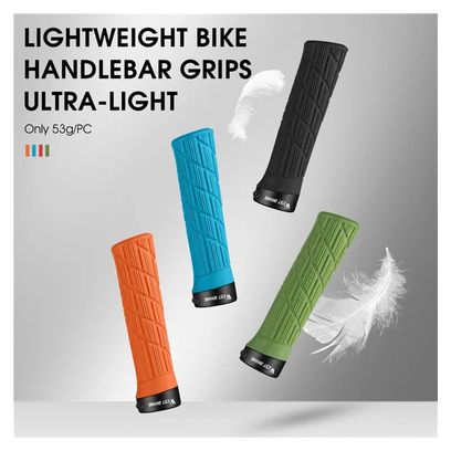 Poignées de guidon de vélo antidérapantes - Noir