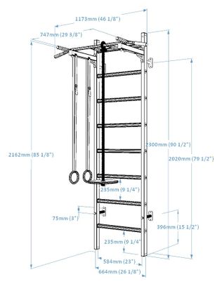 Espalier de gymnastique BenchK 221B +A076