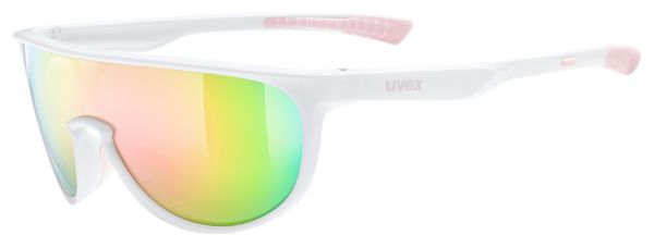 Uvex Sportstyle 515 Witte/Roze Spiegelende Lenzen