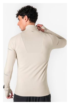 Kiprun 1/2 Zip Run 900 Warm Langarm-T-Shirt für Herren, beige