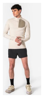 Kiprun 1/2 Zip Run 900 Warm Langarm-T-Shirt für Herren, beige