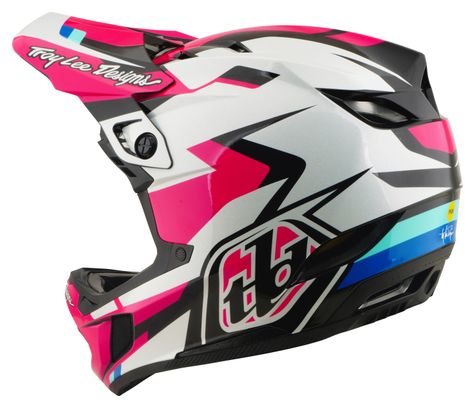 Casco integral Troy Lee Designs D4 de poliacrilato con Mips, modelo Roamer, color magenta
