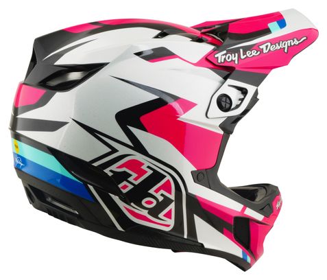 Casco integral Troy Lee Designs D4 de poliacrilato con Mips, modelo Roamer, color magenta