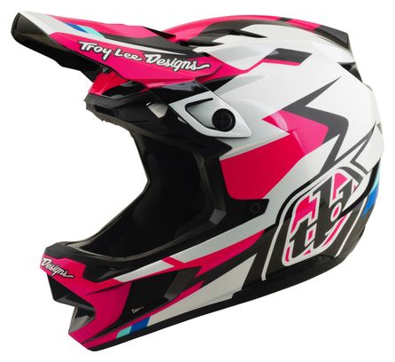 Casco integral Troy Lee Designs D4 de poliacrilato con Mips, modelo Roamer, color magenta