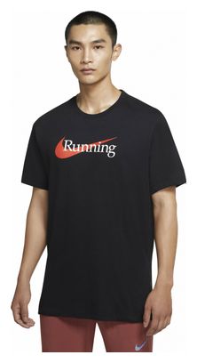 Camiseta Nike Dri-Fit Running de manga corta negra