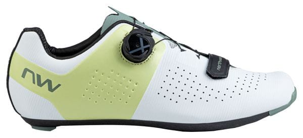 Northwave Storm Carbon Wit/Groen Heren Routeschoenen