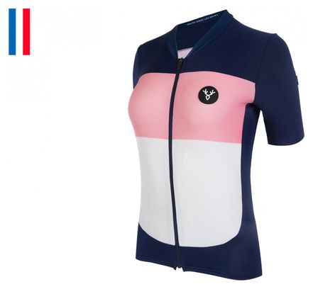 Maglia a maniche corte LeBram Eze Navy rosa da donna Tailored Fit