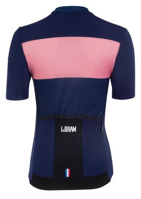 LeBram Damen Eze Navy Pink Kurzarmtrikot Tailored Fit