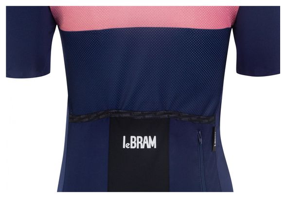LeBram Women&#39;s Eze Navy Pink Short Sleeve Jersey Tailored Fit