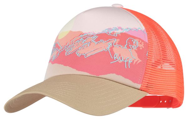 Cappellino Buff Trucker Corallo/Beige