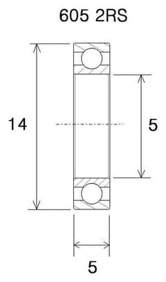 Roulement B3 - BLACKBEARING - 605-2rs