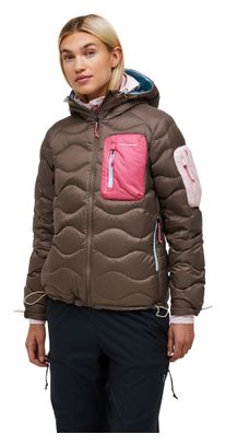 Peak Performance Helium Utility Hoody donsjack grijs/roze voor dames