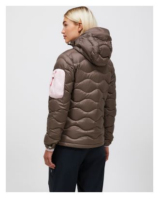 Peak Performance Helium Utility Hoody donsjack grijs/roze voor dames